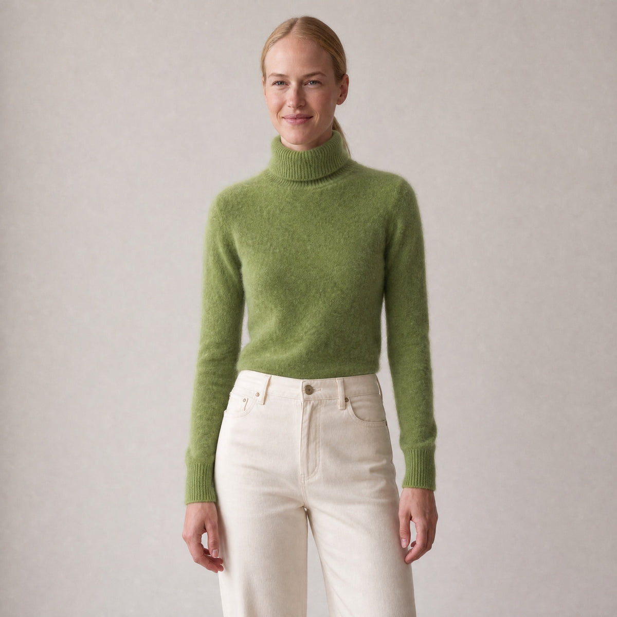 Zachte Coltrui Dames met Geribde Boorden | Pluizig Gebreid | 13 Kleuren