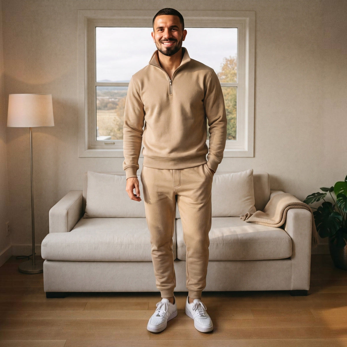 Trainingspak Heren met Halve Rits | Sweater en Joggingbroek | 4 Kleuren