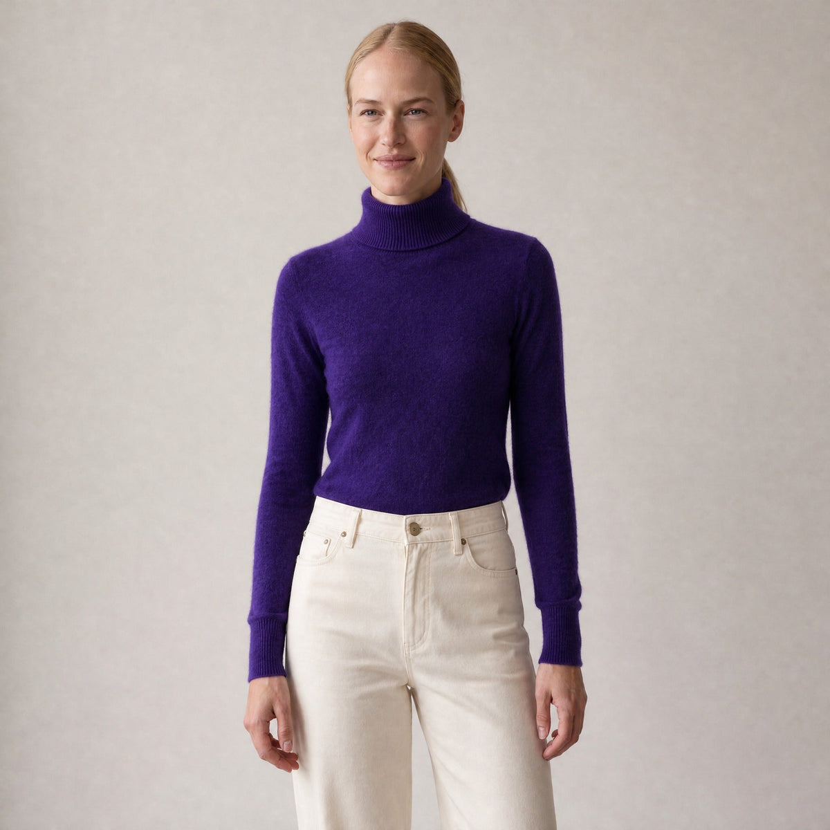 Zachte Coltrui Dames met Geribde Boorden | Pluizig Gebreid | 13 Kleuren
