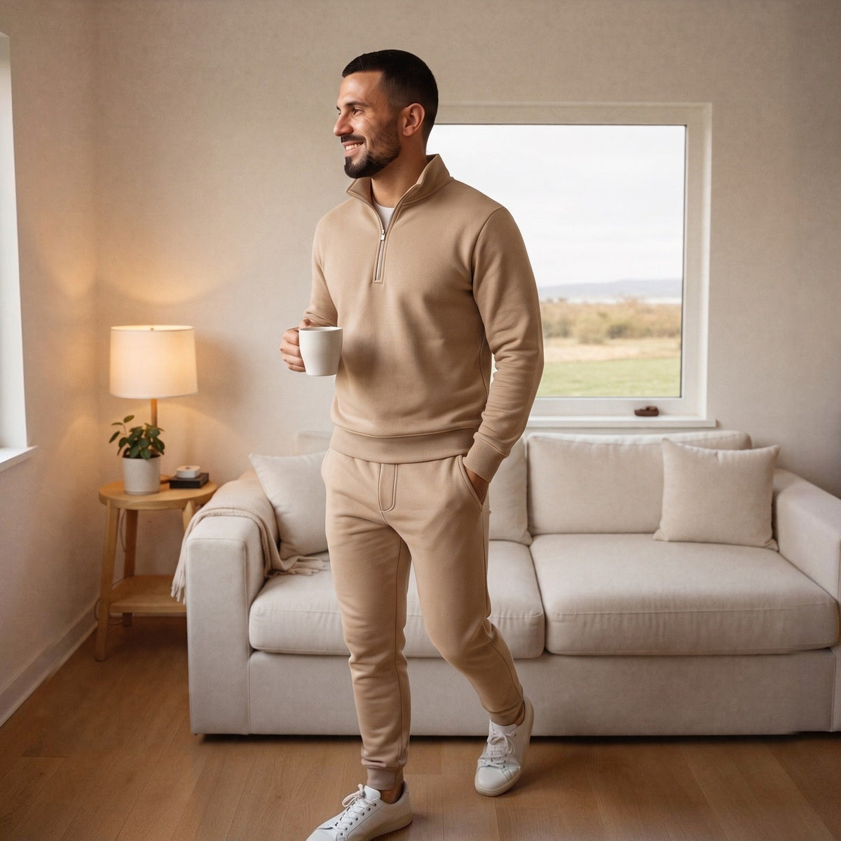 Trainingspak Heren met Halve Rits | Sweater en Joggingbroek | 4 Kleuren