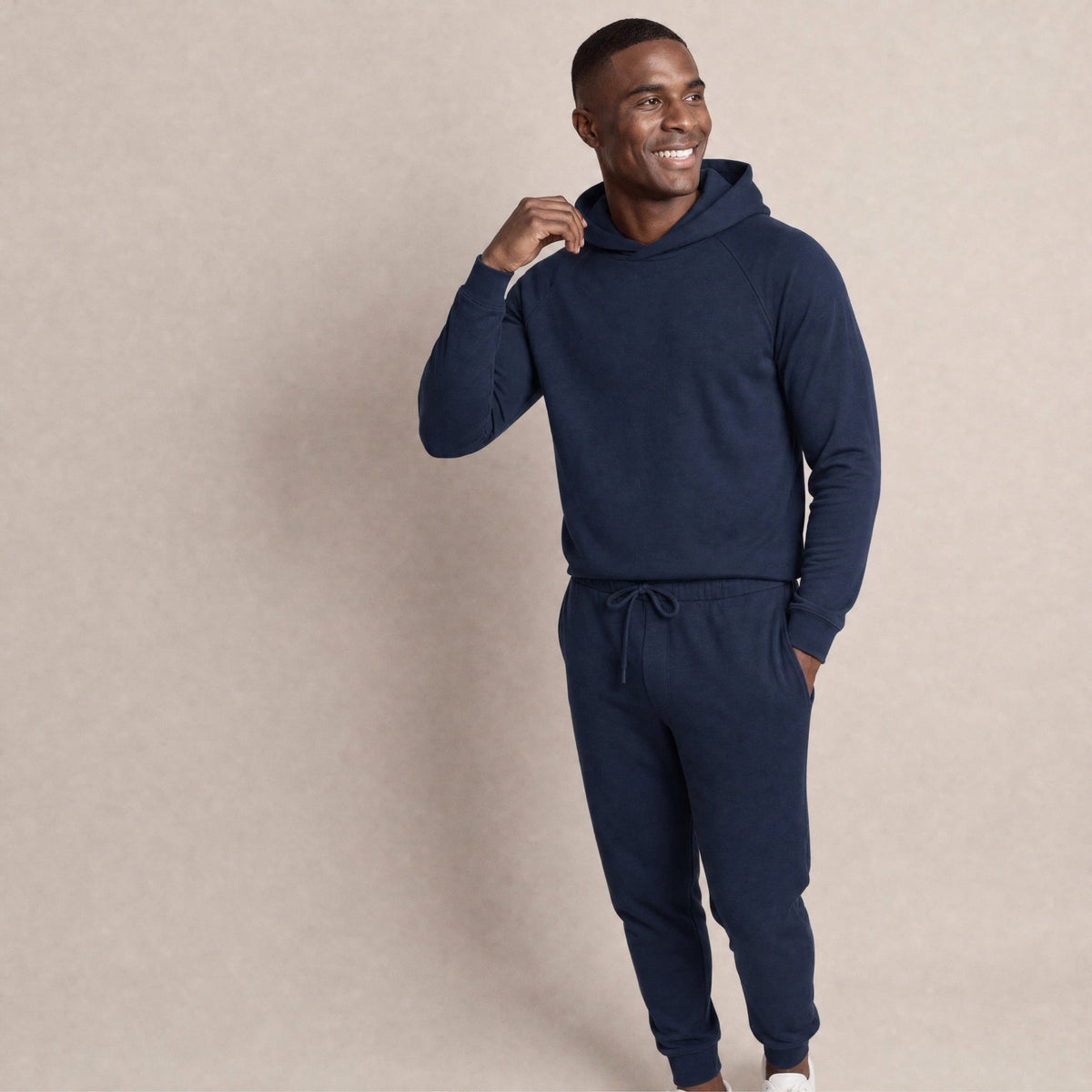 Huispak Heren | Hoodie en Joggingbroek | Lyocell | Marineblauw