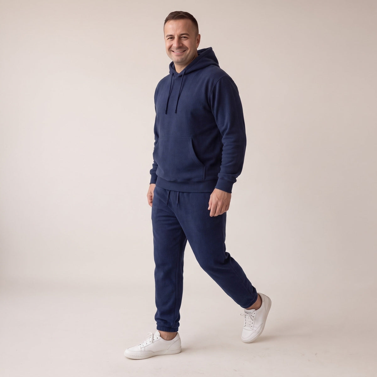 Viscose Huispak Heren | Hoodie en Joggingbroek | Marineblauw
