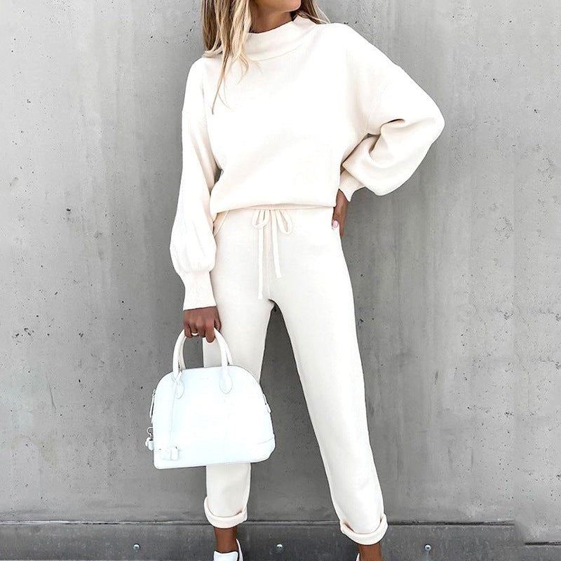 Huispak Dames | Gebreid | Halve Col | Ballonmouwen-Boutique Moda