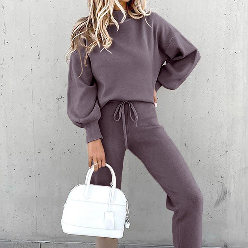 Huispak Dames | Gebreid | Halve Col | Ballonmouwen-Boutique Moda