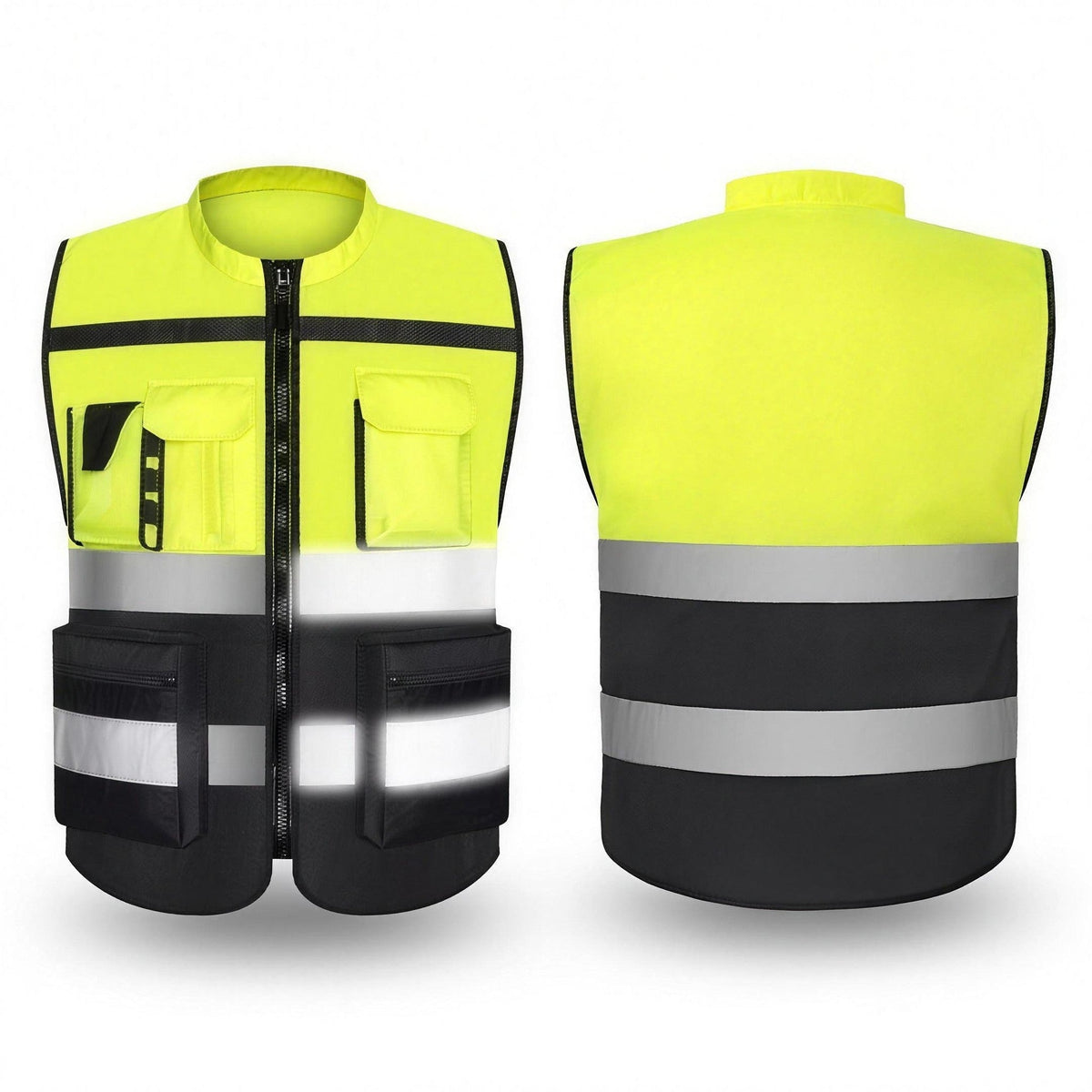 Werkvest Heren | Reflecterende Strepen | Tweekleurig | Veel Zakken