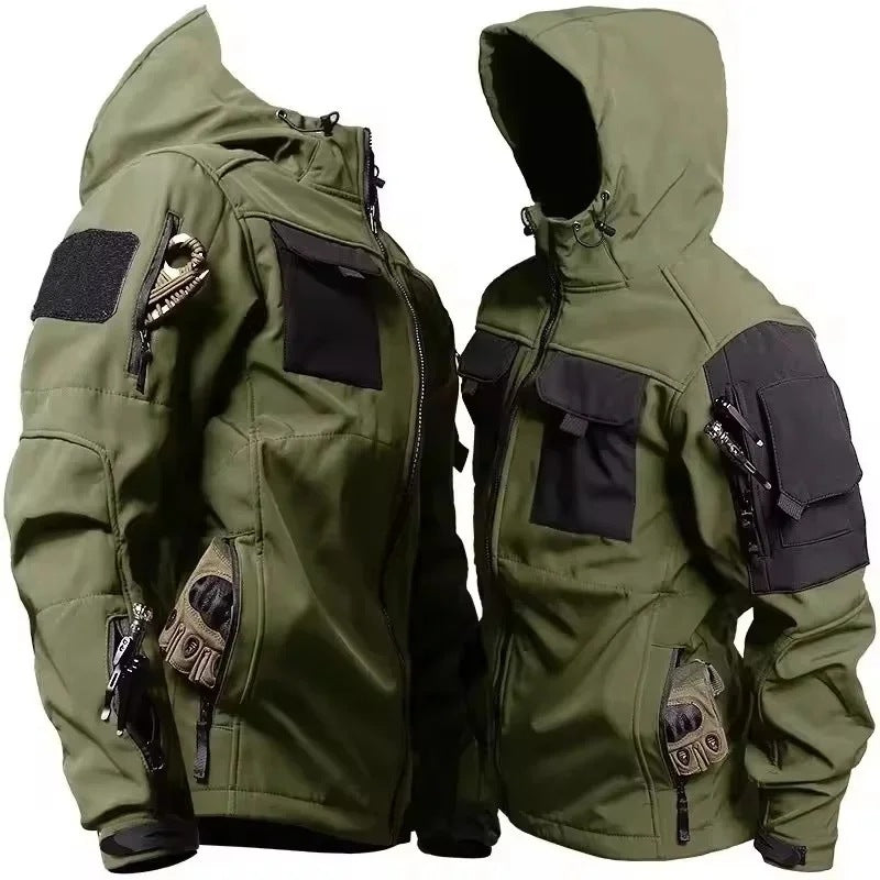Tactische Jas Heren | Softshell | Fleecevoering | Capuchon