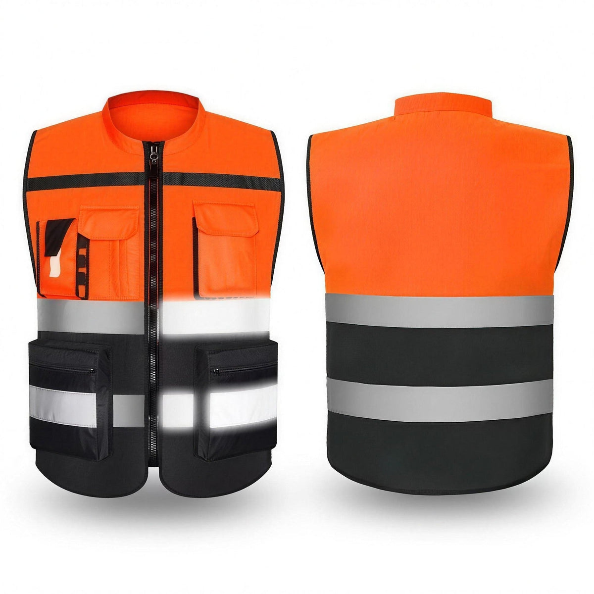 Werkvest Heren | Reflecterende Strepen | Tweekleurig | Veel Zakken