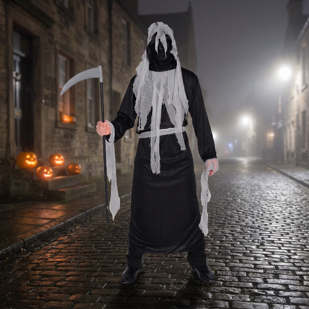 Zombie Geest Kostuum | Gewaad | Capuchonmasker | Sjerp
