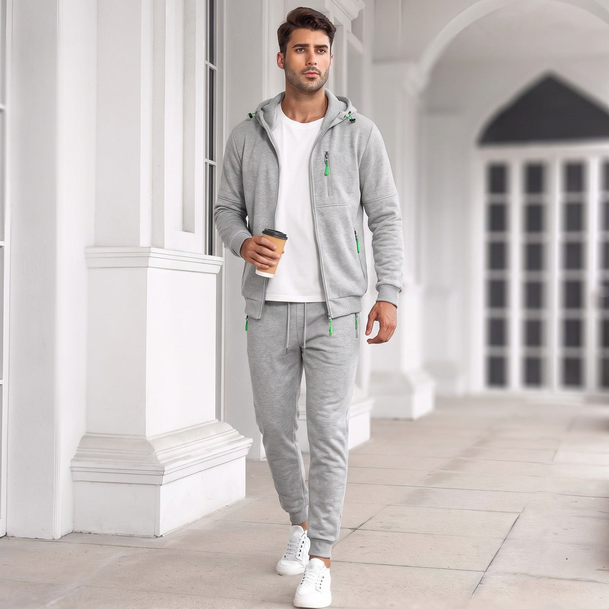 Joggingpak Heren met Ritszakken | Hoodie met Rits | 4 Kleuren
