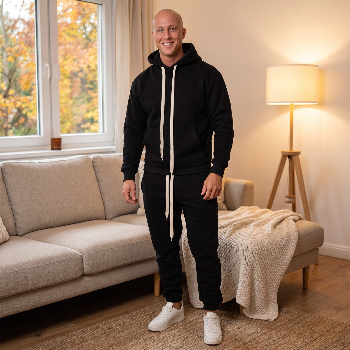 Joggingpak Heren met Hoodie | Joggingbroek met Boord | 14 Kleuren