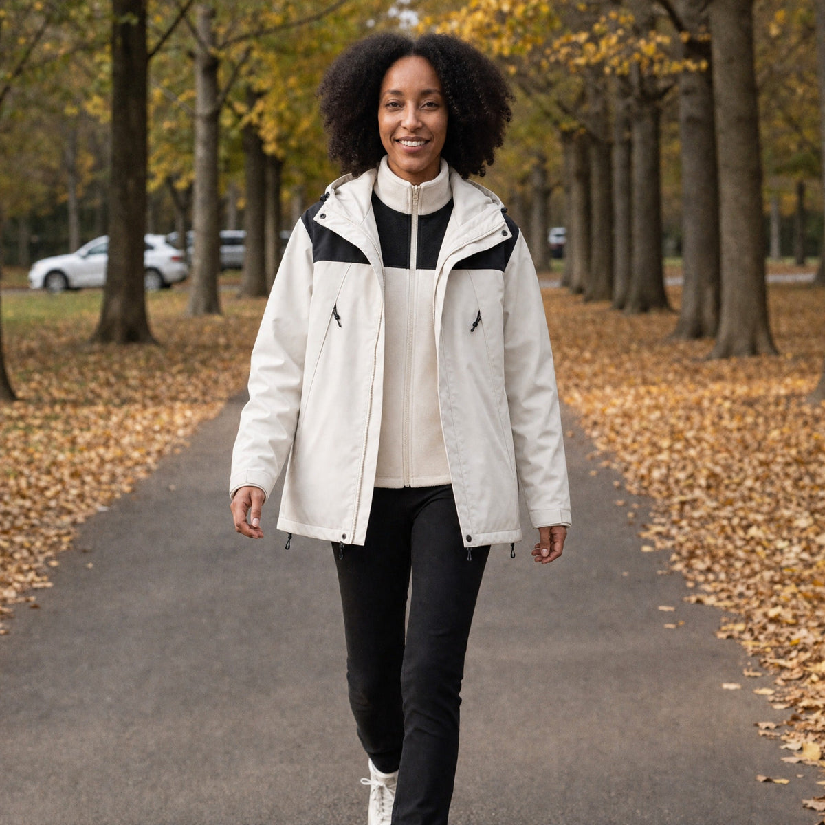 3 in 1 Outdoorjas Dames met Fleecevest | Capuchon | 6 Kleuren