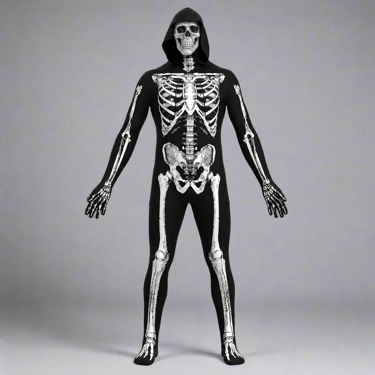 Skelet Onesie | Capuchon | Rugrits | Halloween
