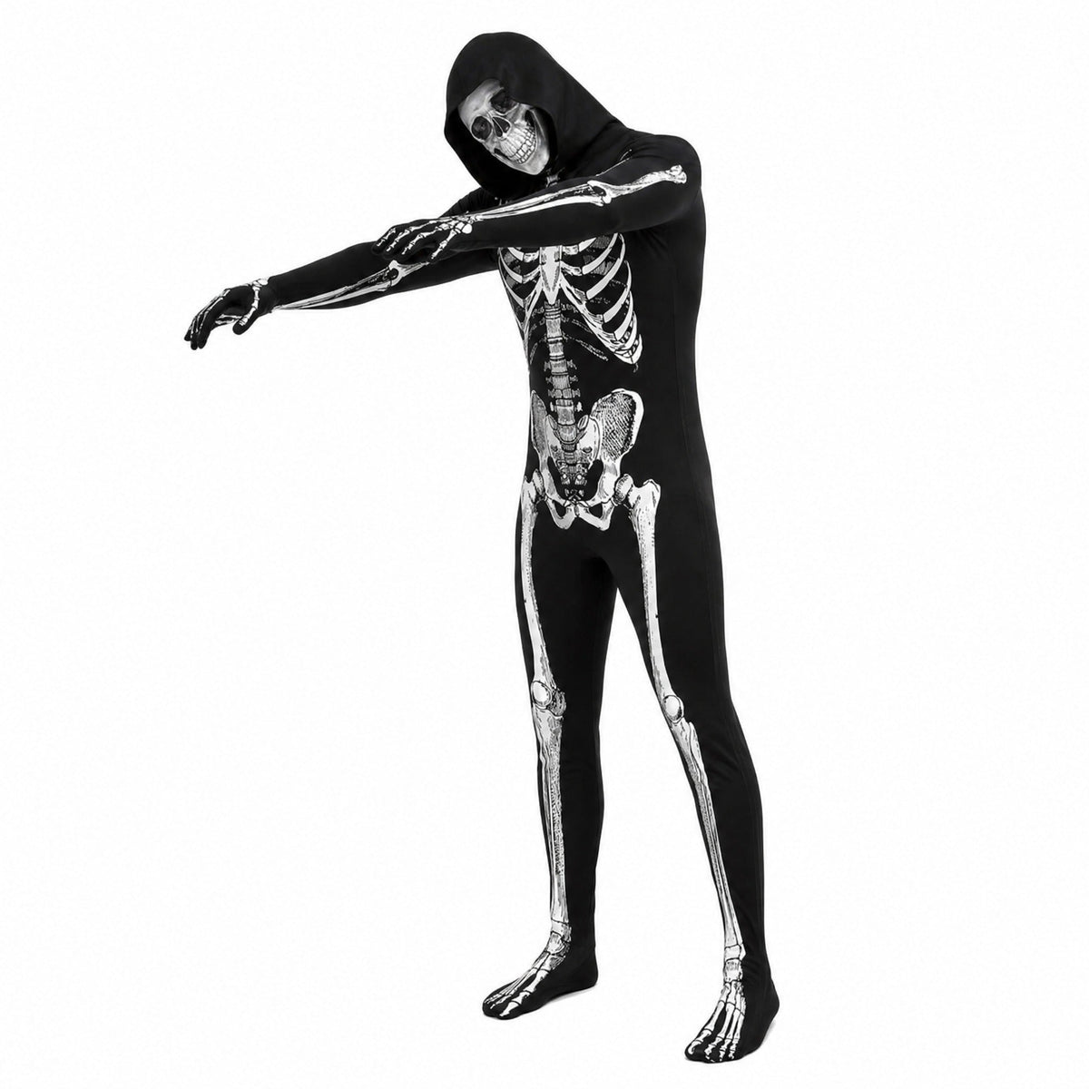 Skelet Onesie | Capuchon | Rugrits | Halloween
