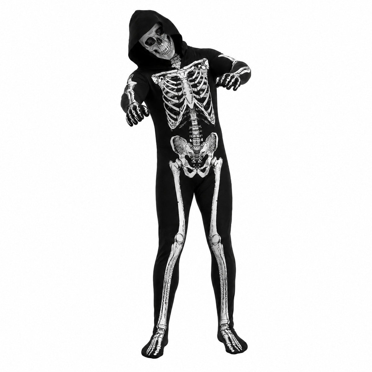 Skelet Onesie | Capuchon | Rugrits | Halloween