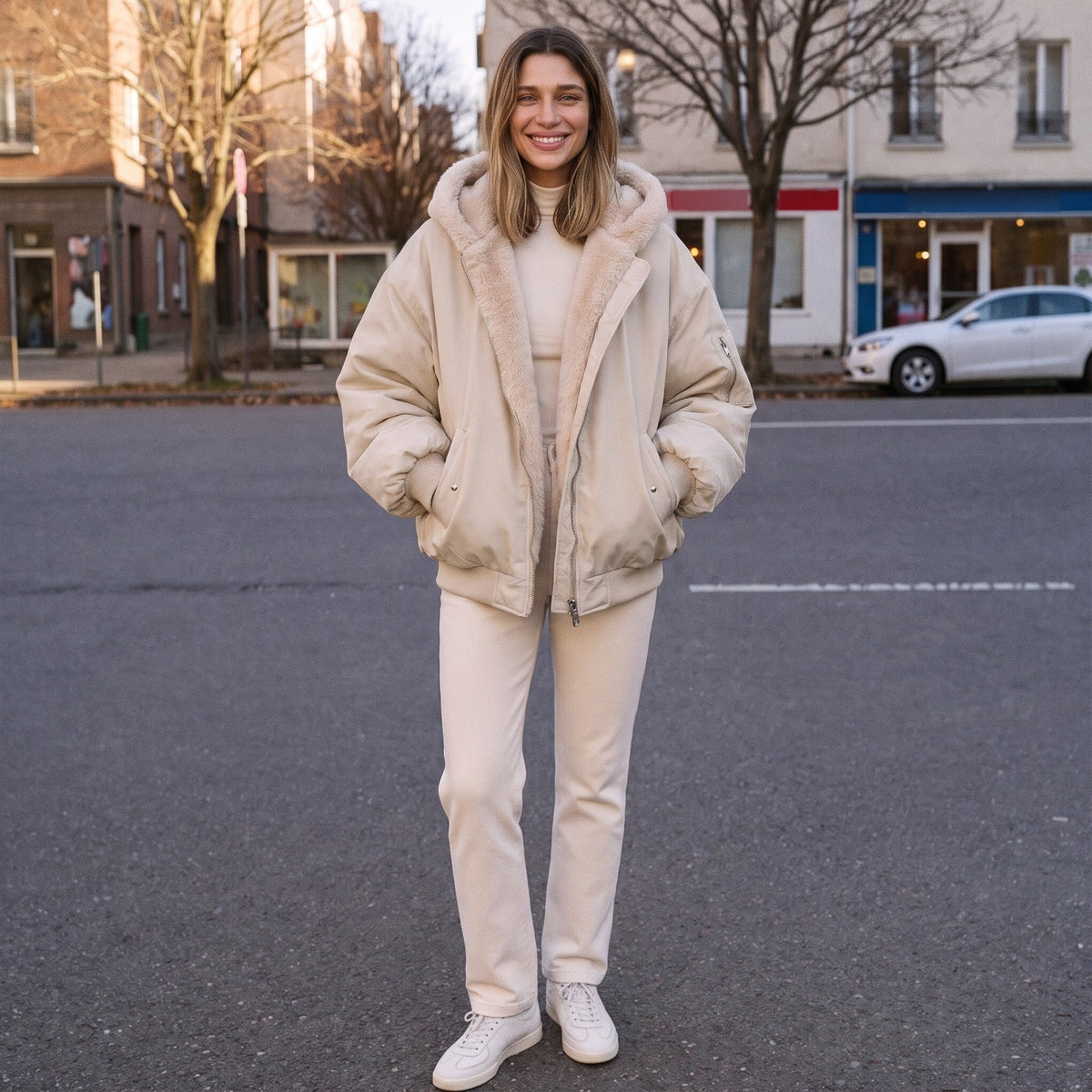 Bomberjack Dames met Pluche Voering | Capuchon | Oversized | 3 Kleuren