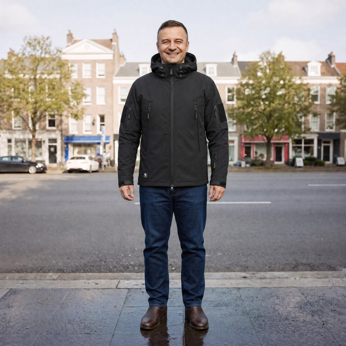 Softshell Jack Heren | Capuchon | Waterafstotend | Ritszakken