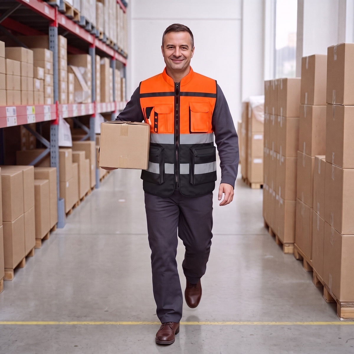 Werkvest Heren | Reflecterende Strepen | Tweekleurig | Veel Zakken