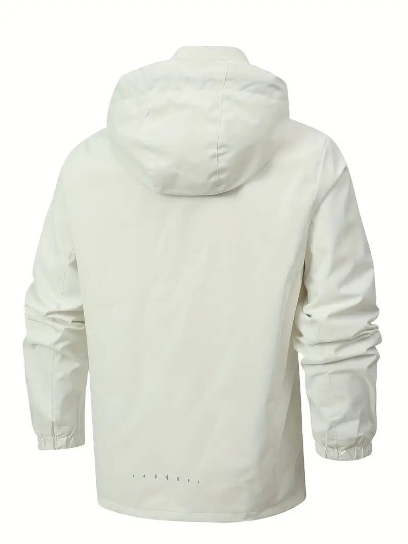 Achterkant van de witte jas met capuchon | Boutique Moda
