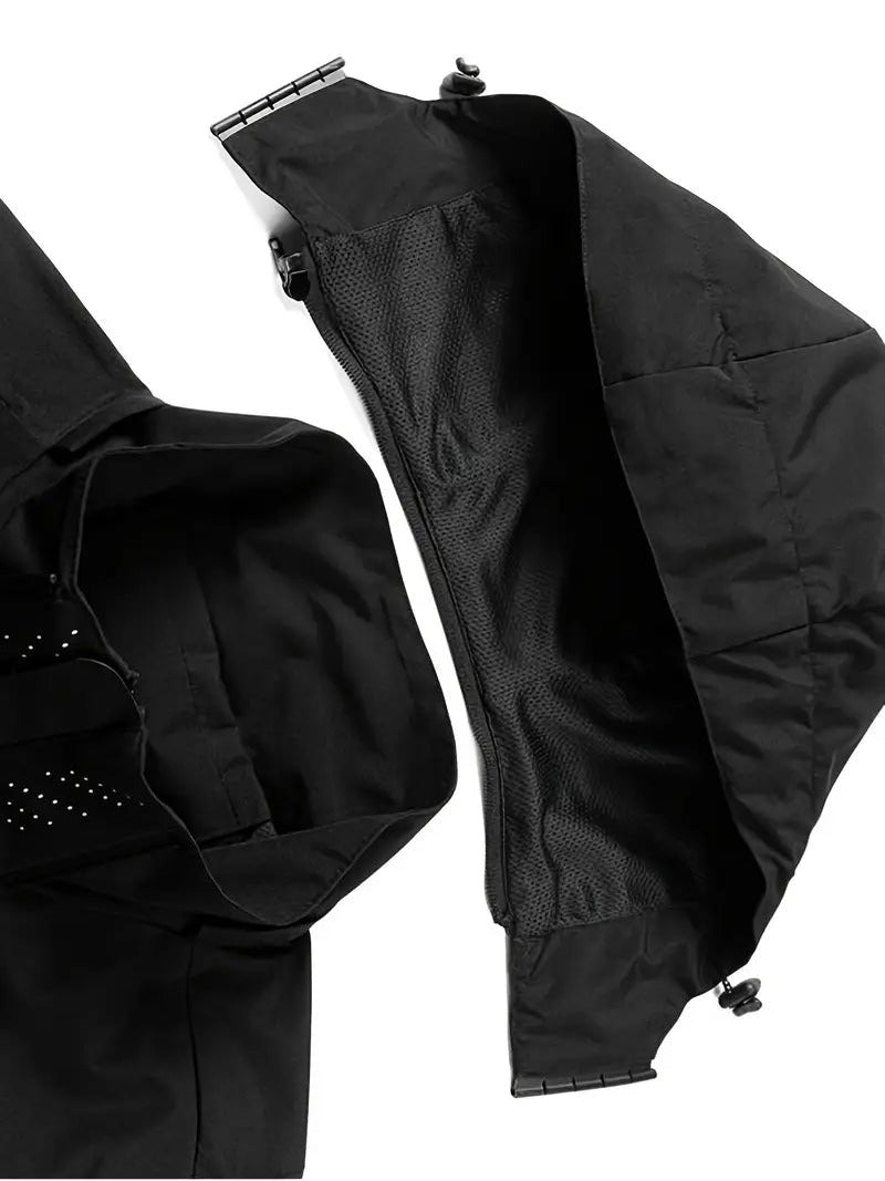 Close-up van de capuchon en ritszak | Boutique Moda