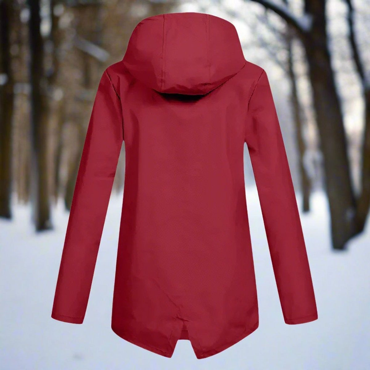 Bordeaux regenjas, achterkant | Boutique Moda