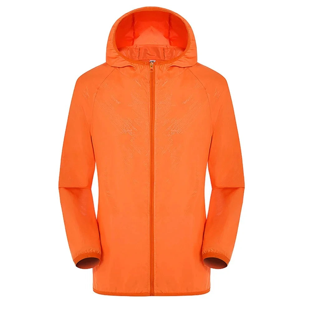 Lichte regenjas in oranje met capuchon | Boutique Moda