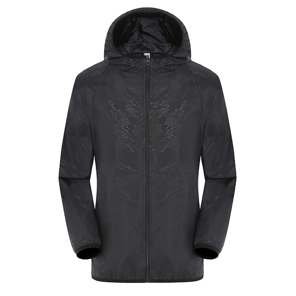 Lichte regenjas in zwart met capuchon | Boutique Moda