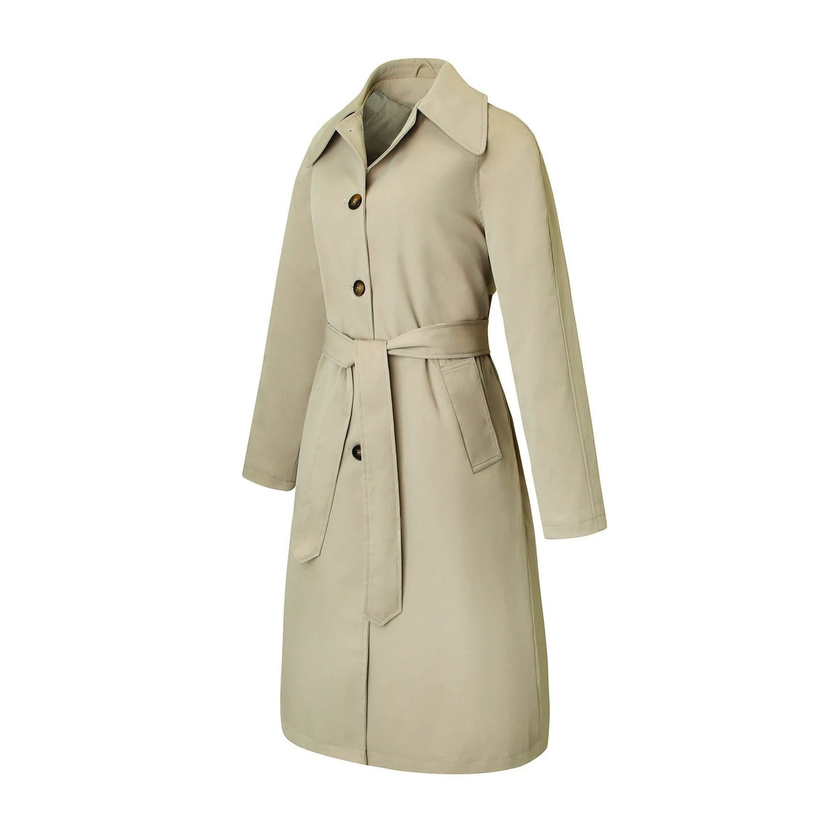 Beige trenchcoat, zijkant | Boutique Moda