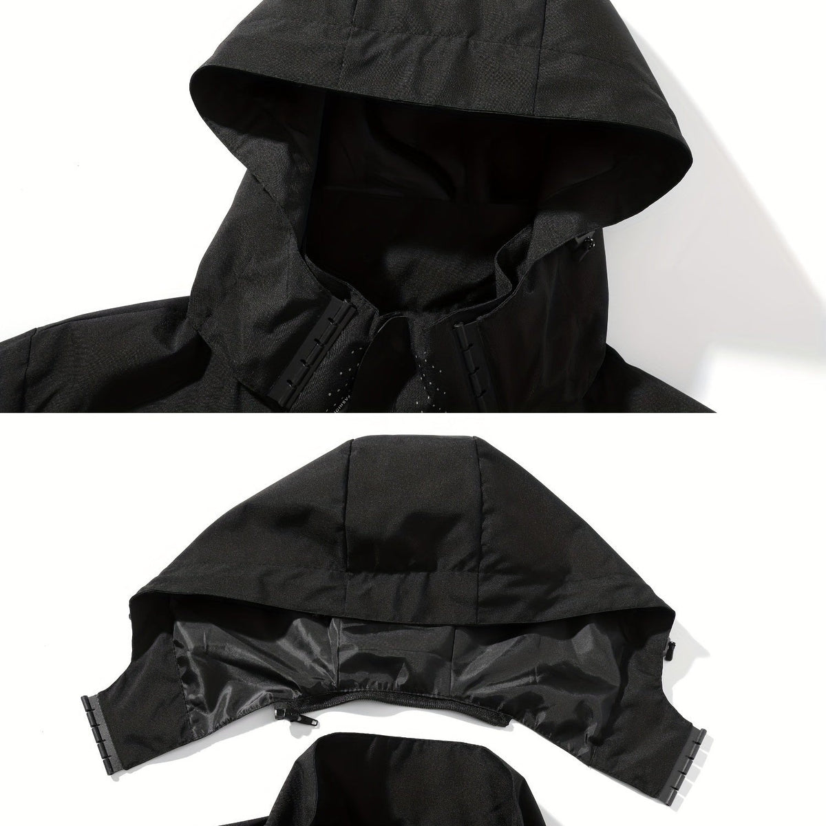 Zwarte capuchon, aan en afgeritst | Boutique Moda