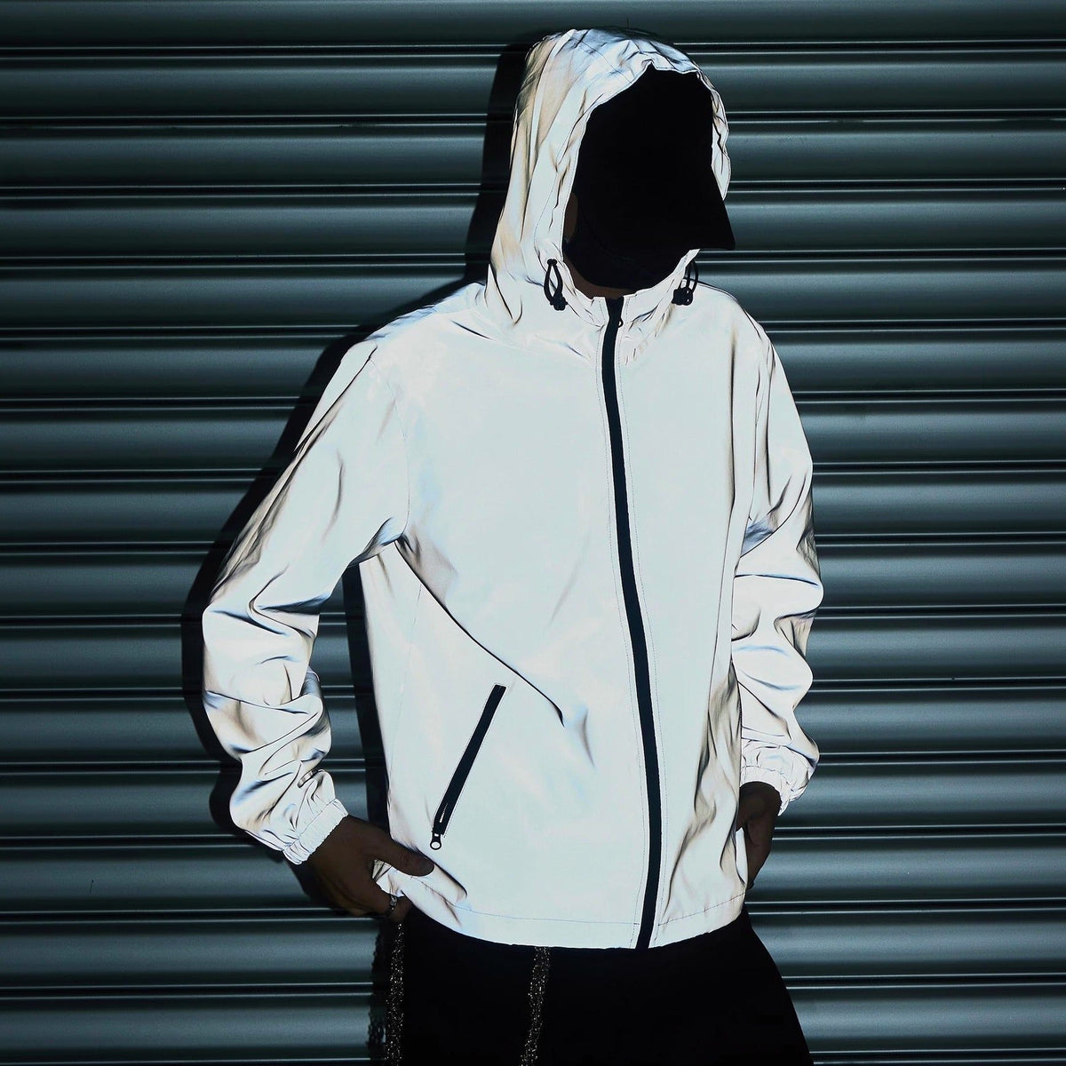 Reflecterend Windjack Heren | Capuchon | Licht