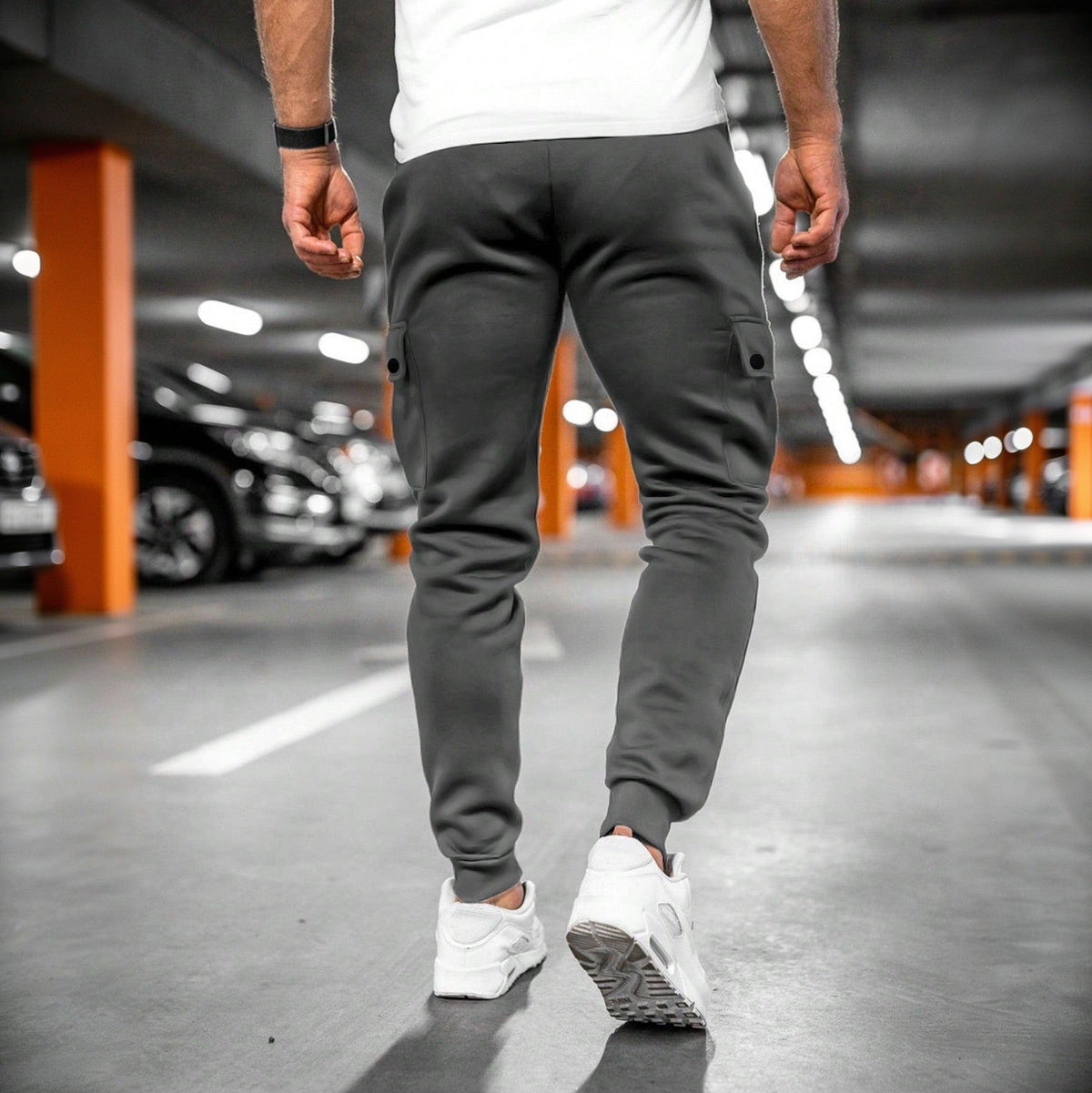 Joggingbroek Heren met Cargozak | Elastische Boorden | 6 Kleuren