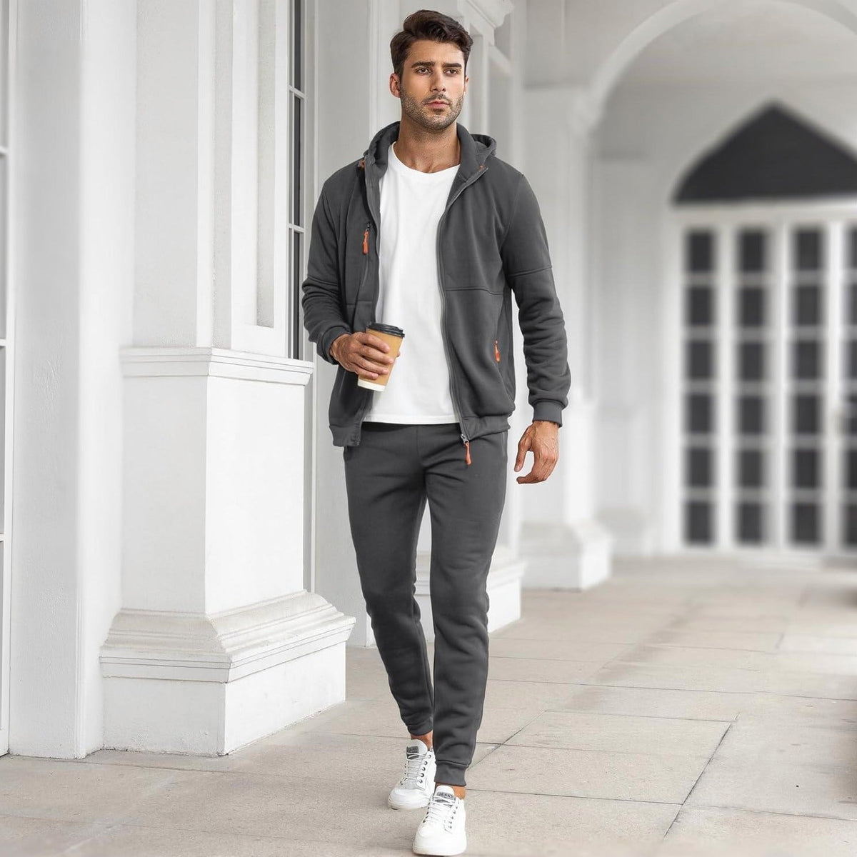 Joggingpak Heren met Ritszakken | Hoodie met Rits | 4 Kleuren