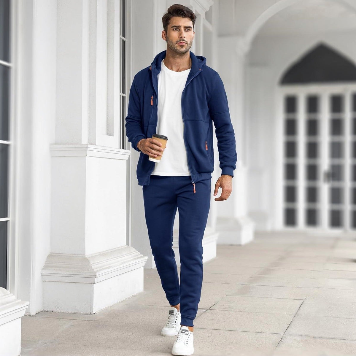 Joggingpak Heren met Ritszakken | Hoodie met Rits | 4 Kleuren