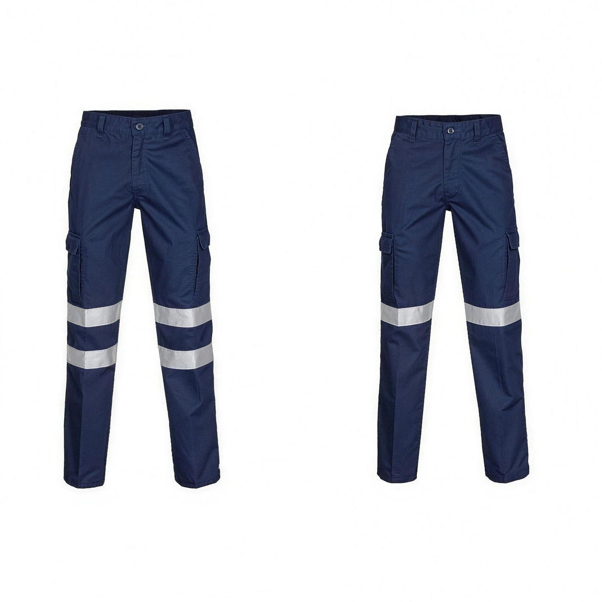 Werkbroek met Reflectie | Katoen | Cargo | Marineblauw