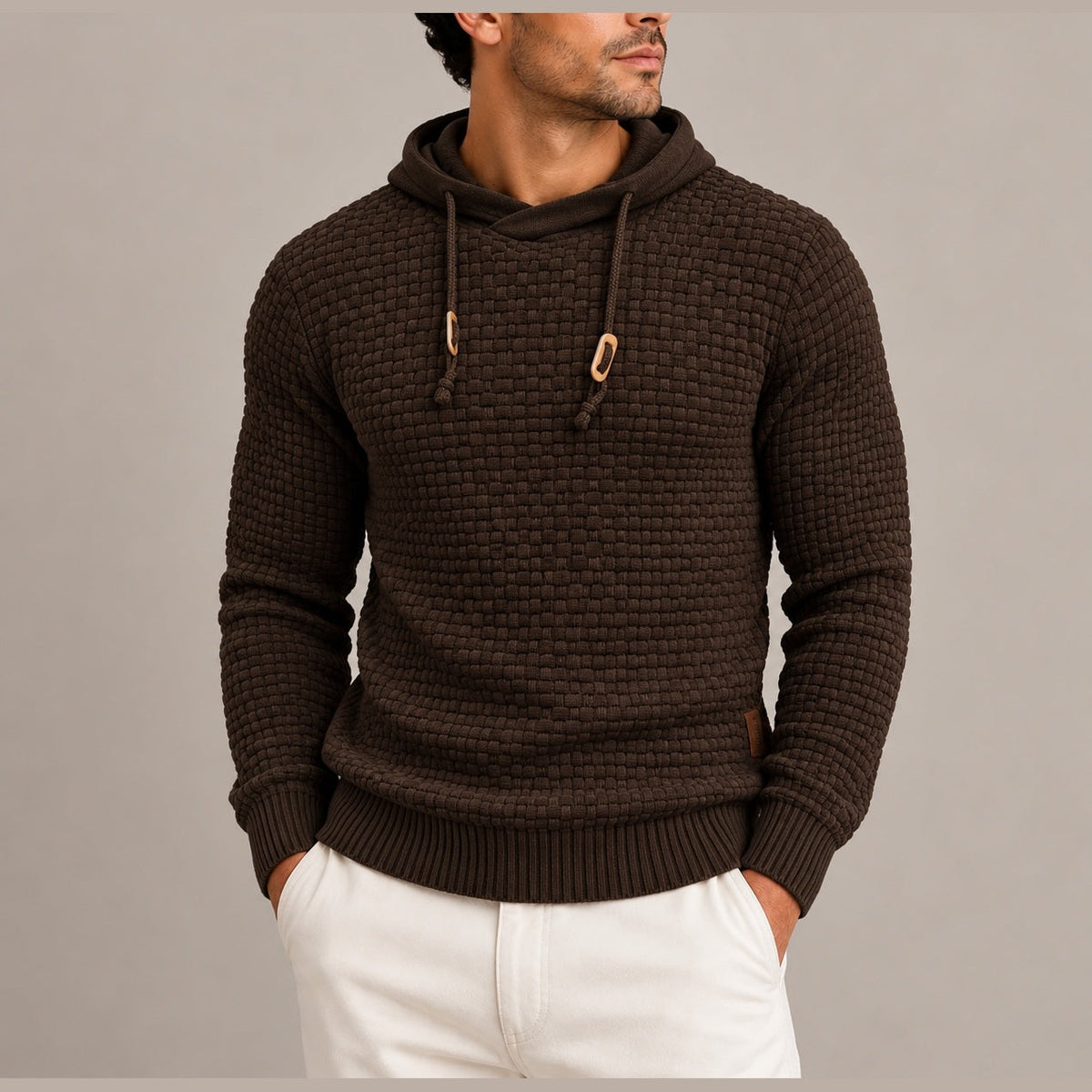 Gebreide Hoodie Heren met Mandpatroon | 8 Kleuren