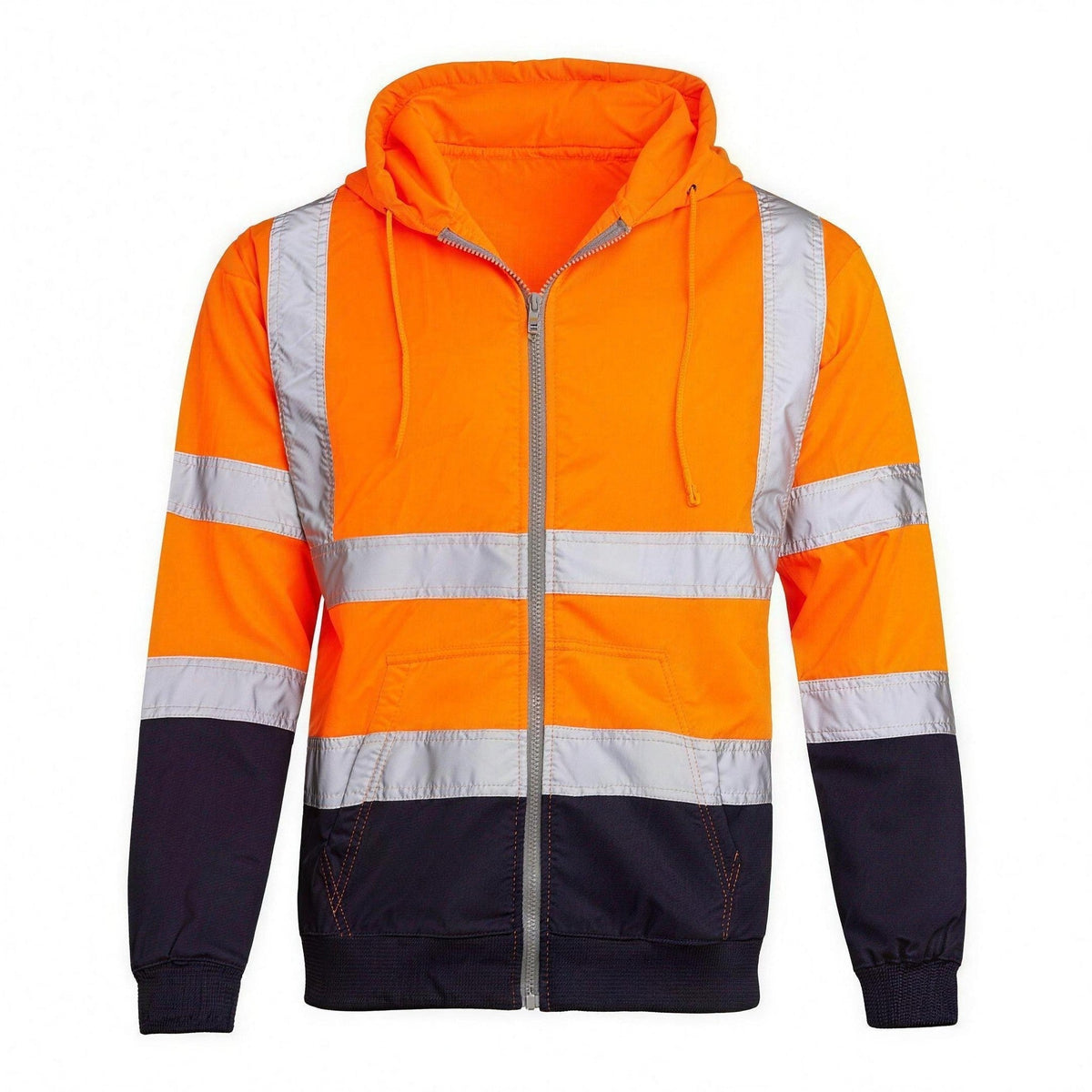 Hoodie met Rits Heren | Reflecterende Strepen | Capuchon