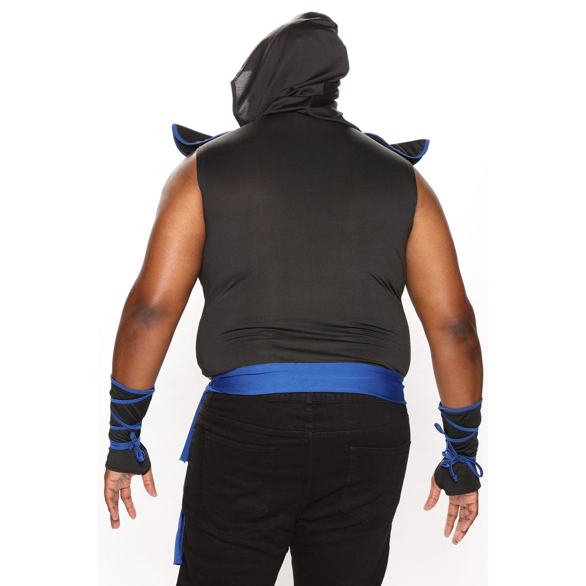 Ninja Tuniek met Capuchon Heren | Zwart Blauw | Armstukken | Sjerp