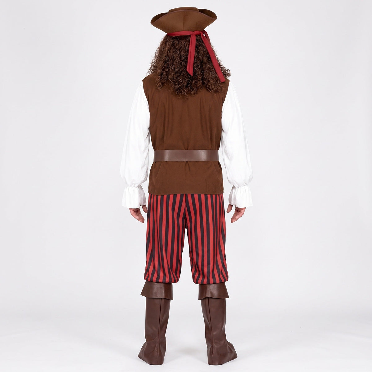 Piratenkapitein Kostuum Heren | Driekanthoed | Gestreepte Kniebroek | Ooglap