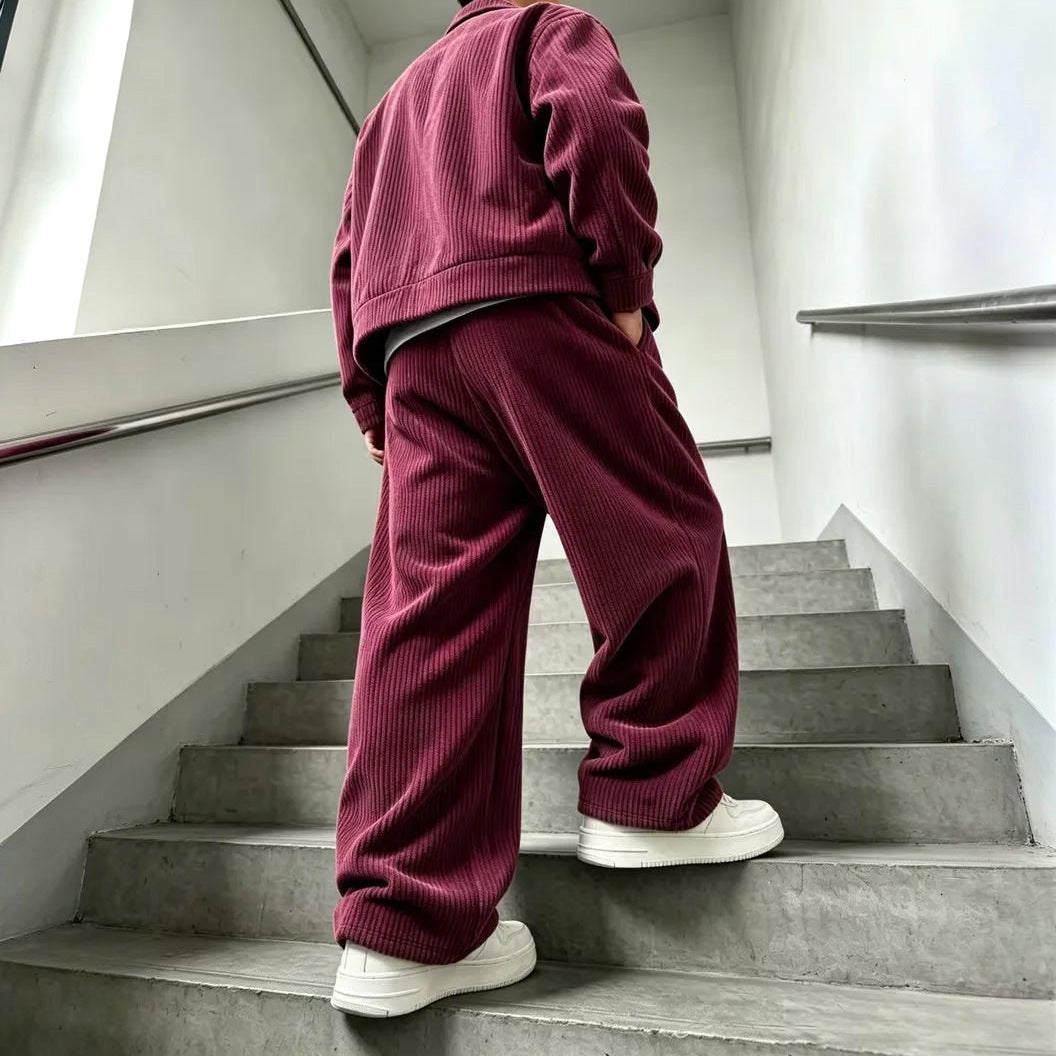 Corduroy Set Heren | Jack met Rits | Wijde Broek | 5 Kleuren