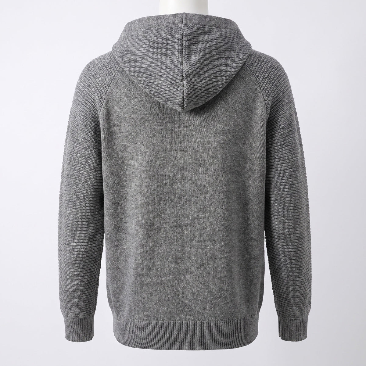 Gebreide Raglan Hoodie Heren | Ribmouwen | 3 Kleuren