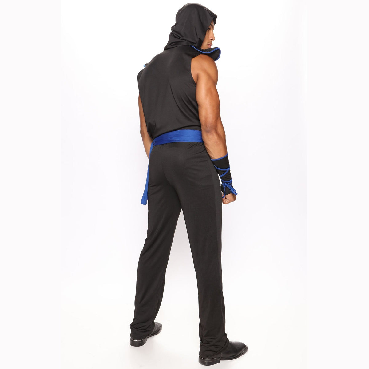Ninja Tuniek met Capuchon Heren | Zwart Blauw | Armstukken | Sjerp