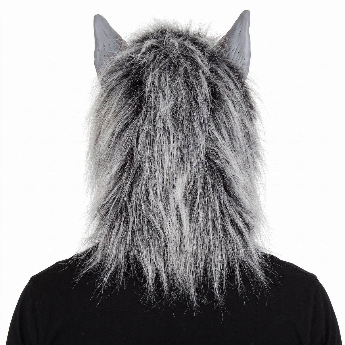Grijs Weerwolf Masker | Latex | Imitatiebont | Open Bek | Volledig Hoofd