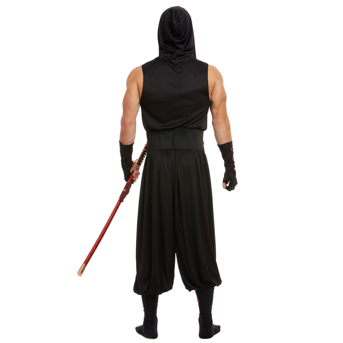 Ninja Kostuum Heren | Drakenprint | Masker | Riem | Broek