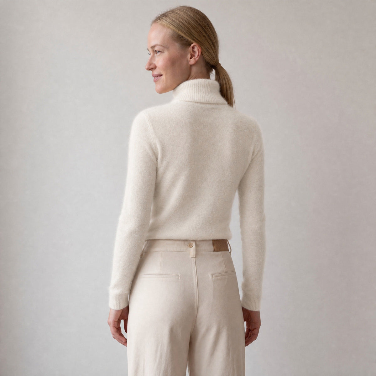 Zachte Coltrui Dames met Geribde Boorden | Pluizig Gebreid | 13 Kleuren