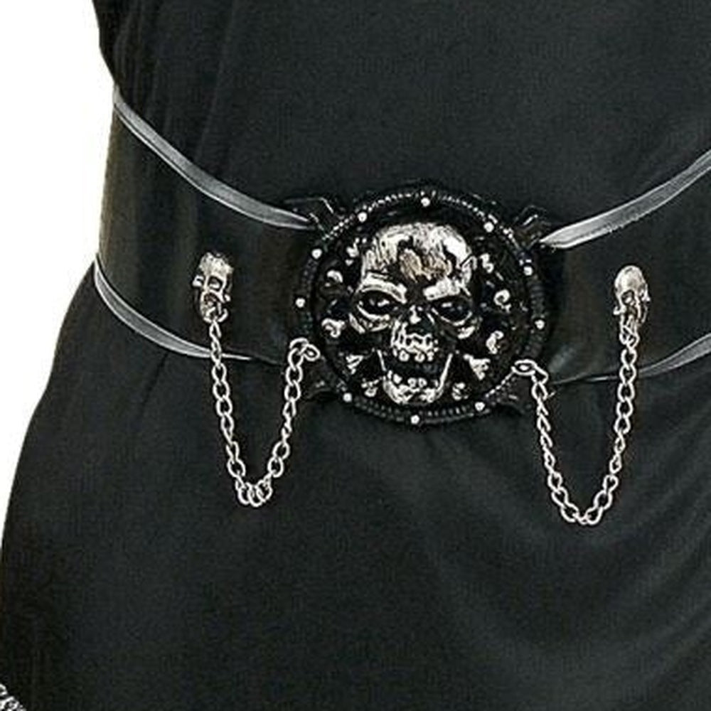 Magere Hein Kostuum | Gewaad met Capuchon | Masker | Schedelriem
