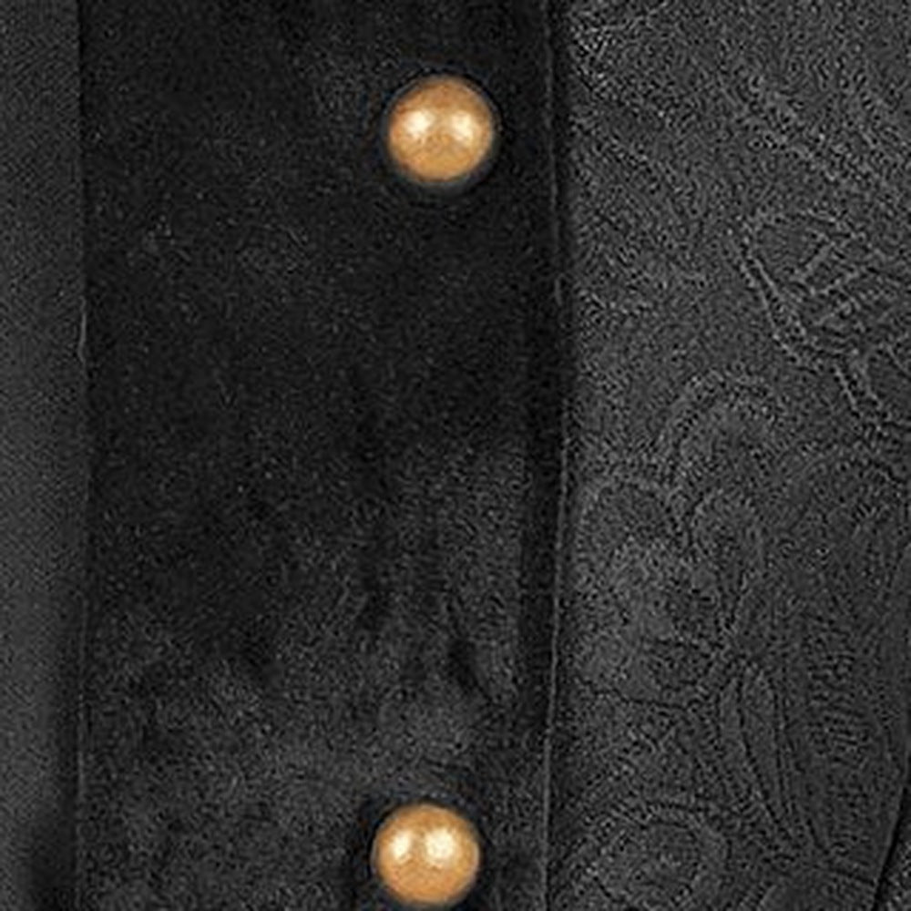 Victoriaanse Jas Heren | Opstaande Kraag | Fluwelen Details | Gouden Knopen
