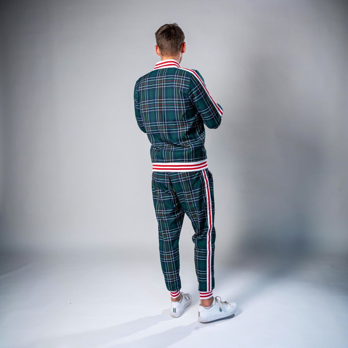 Geruit Trainingspak Heren | Jack met Rits en Joggingbroek
