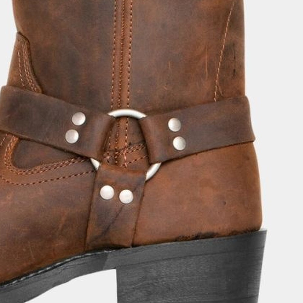 Cowboylaarzen Heren | Harnasriem | Vierkante Neus | Blokhak