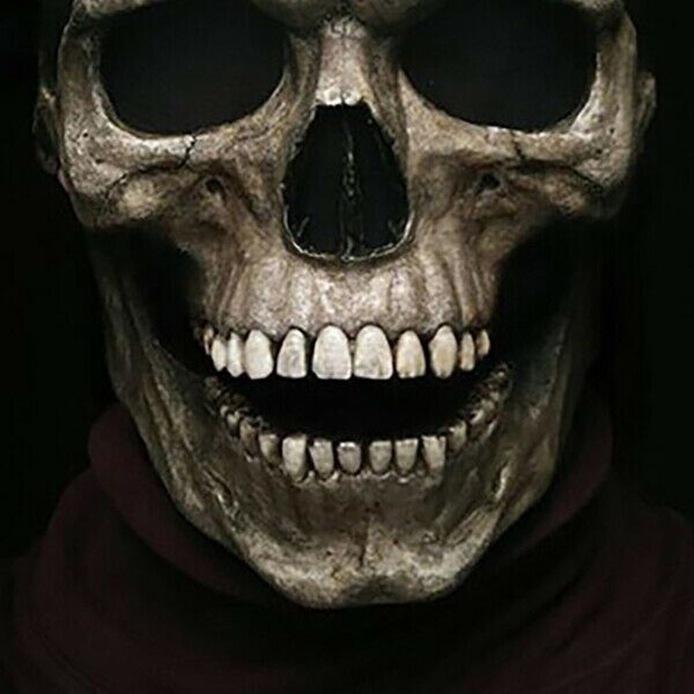 Doodskop Masker | Latex | Beweegbare Kaak | Volledig Hoofd