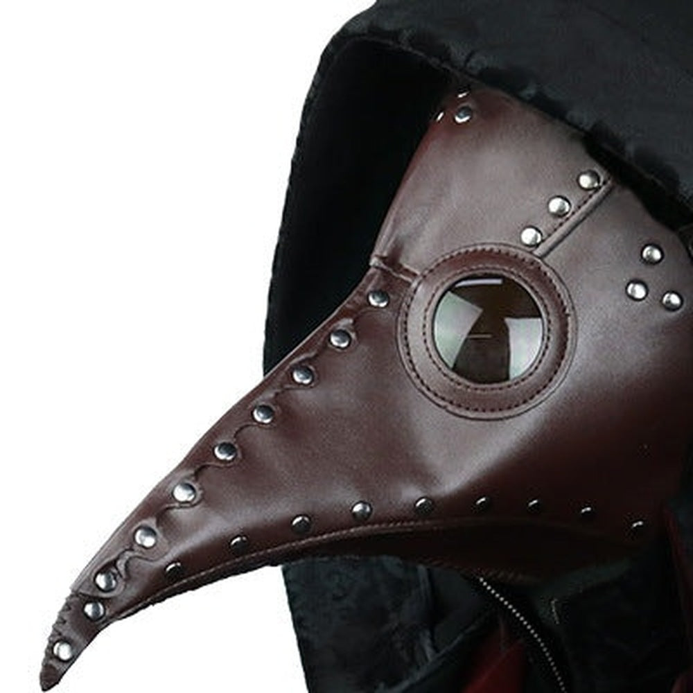 Pestdokter Masker | Kunstleer | Klinknagels | Lange Snavel | Band