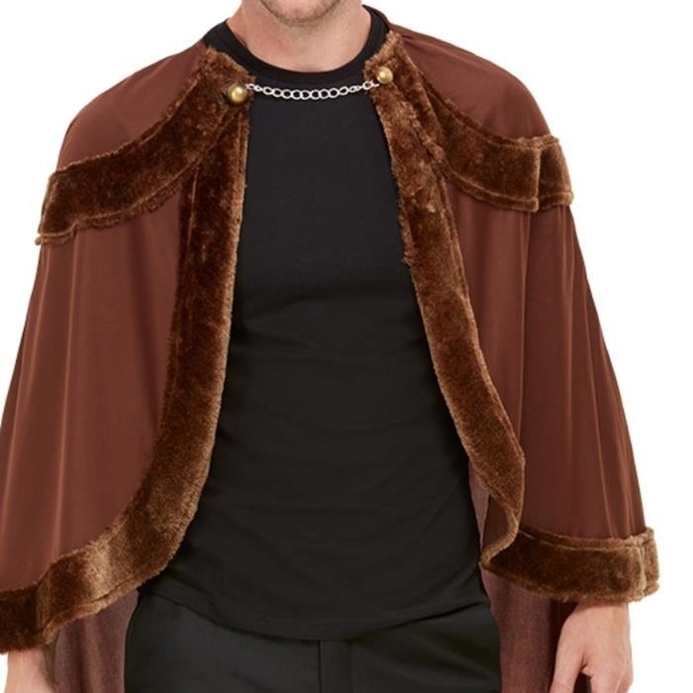 Viking Kostuum Heren | Cape met Bontkraag | Helm met Hoorns